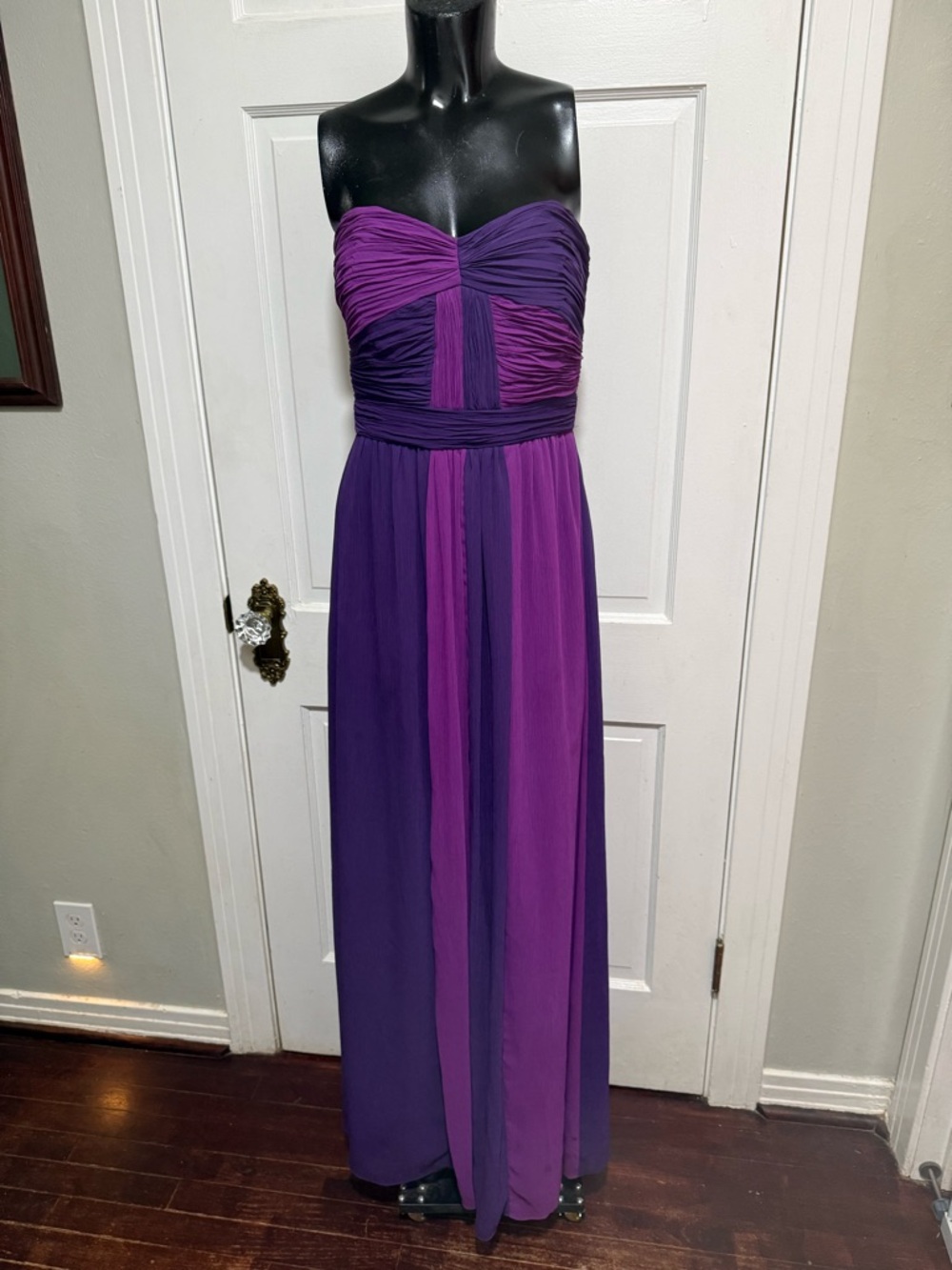 Strapless Purple Prom Homecoming Formal Pageant Long Dress Size 4